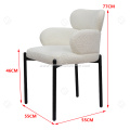 Imported microfiber leather white Sylvie dining chairs